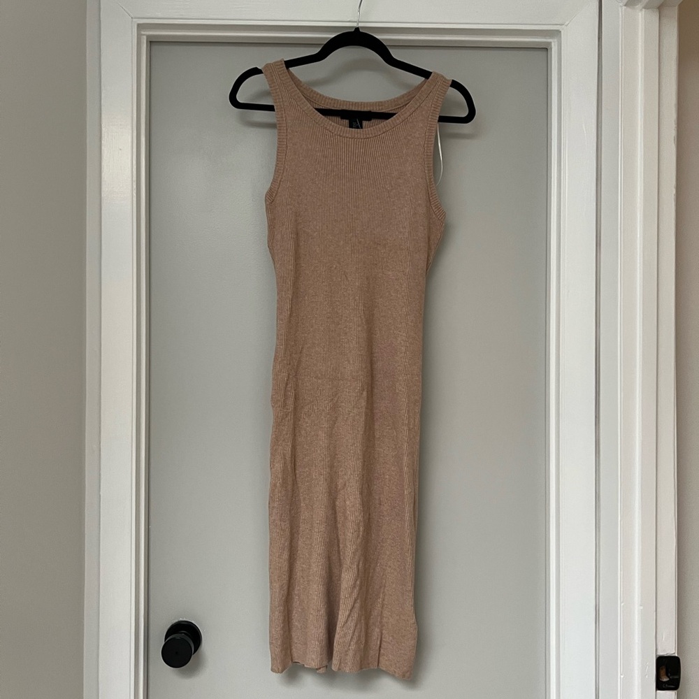 Rachel Zoe Tan Midi Sleeveless Dress